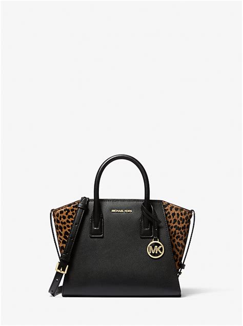 michael kors astrid calf hair satchel|Avril Small Leather and Cheetah Print Calf Hair Satchel .